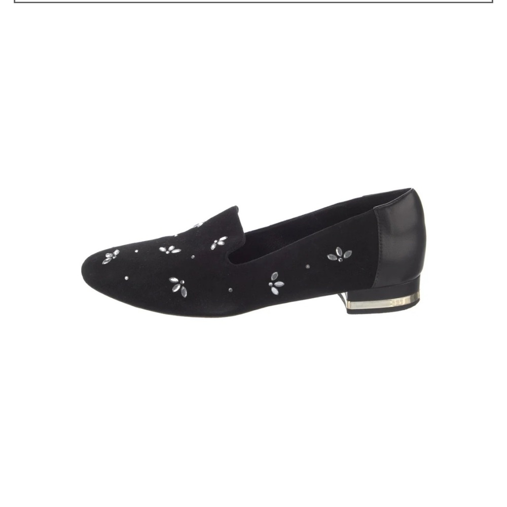 Anne fontaine Black suede Loafers with Embellishments - size 39